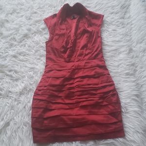 Express mini satiny red dress